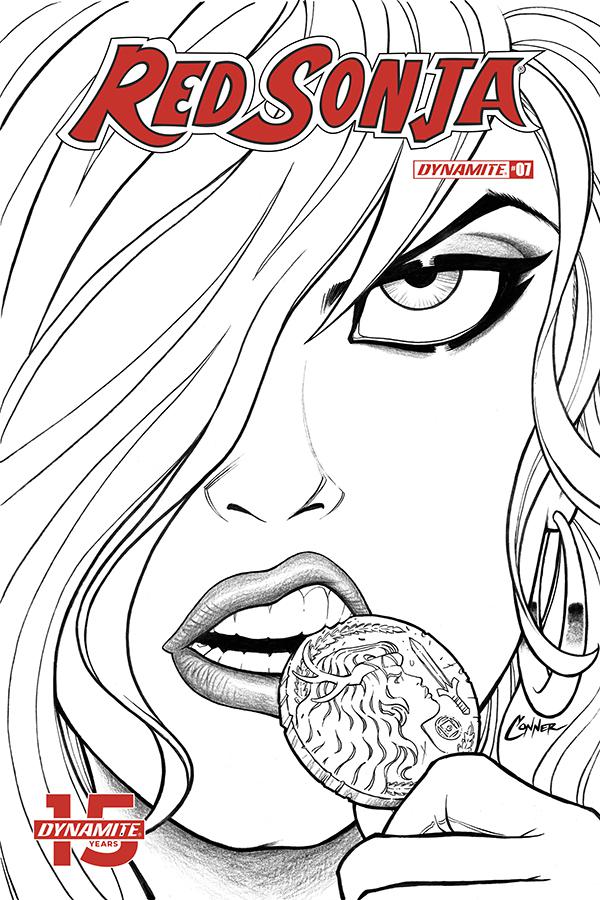 Red Sonja Vol 8 #7 Cover I Incentive Amanda Conner Black & White Cover