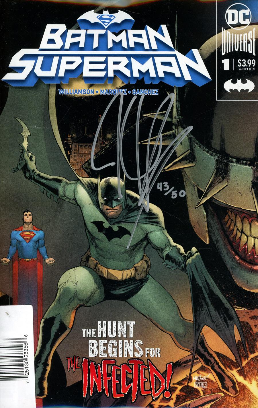 Batman Superman Vol 2 #1 Cover E DF Connecting A Cover Signed By Joshua Williamson