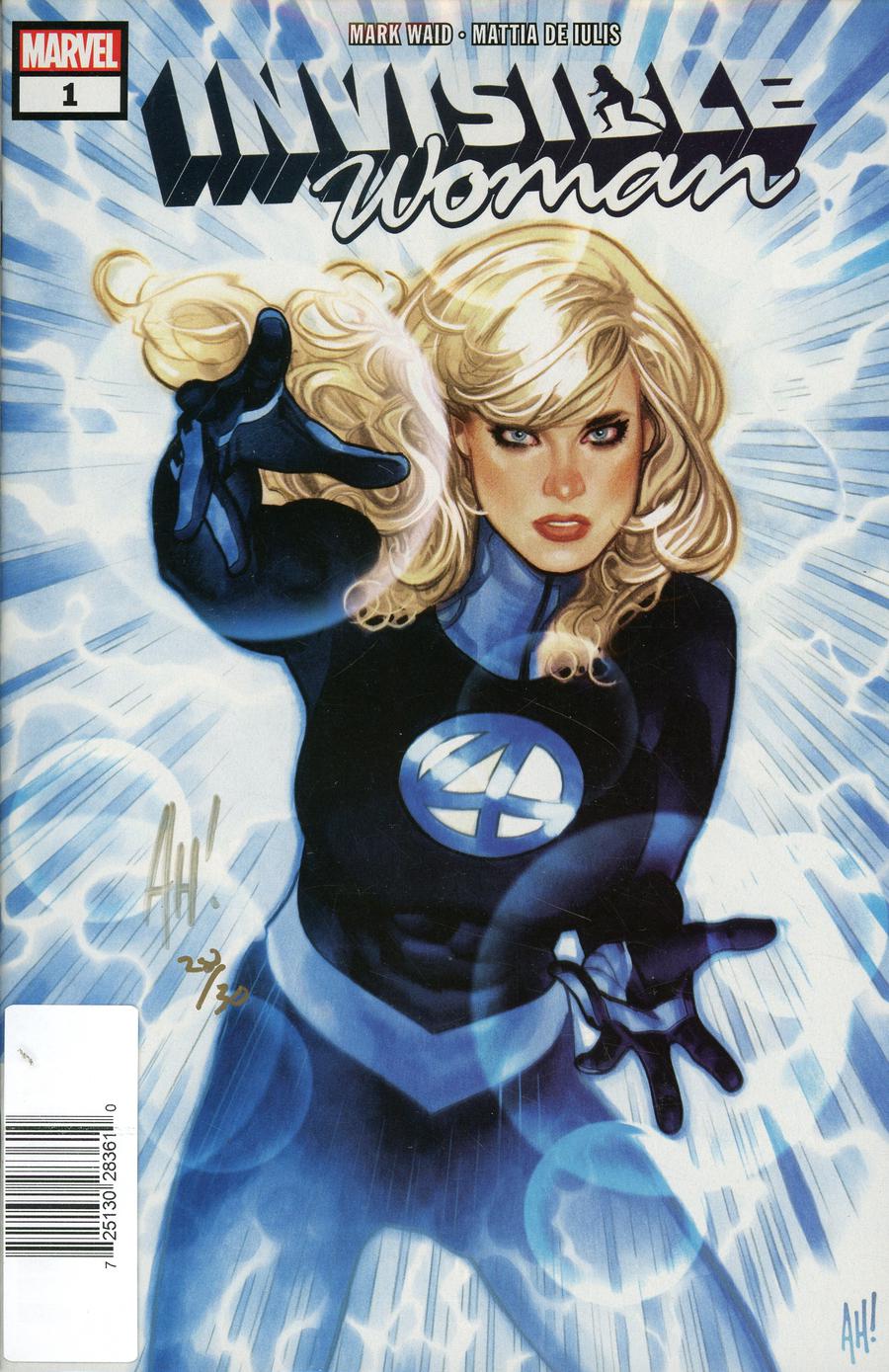 Invisible Woman #1 Cover F DF Gold Signature Series Signed By Adam Hughes
