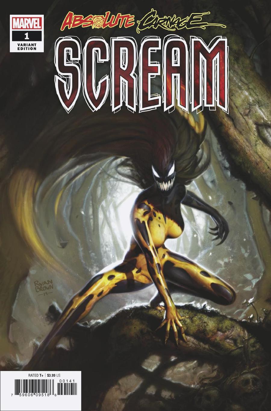 Absolute Carnage Scream #1 Cover E Incentive Ryan Brown Variant Cover