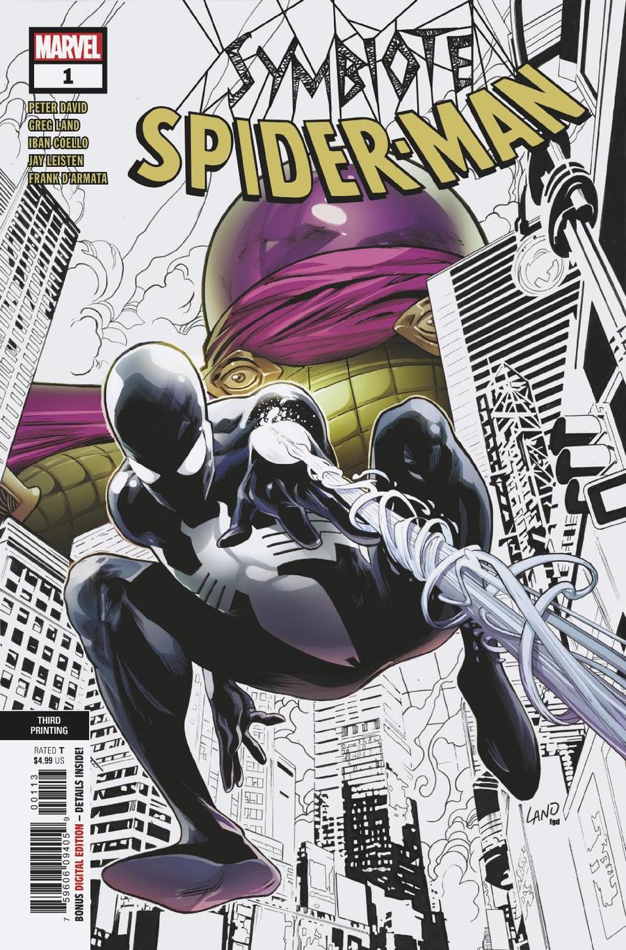 Symbiote Spider-Man #1 Cover N 3rd Ptg Variant Greg Land Cover