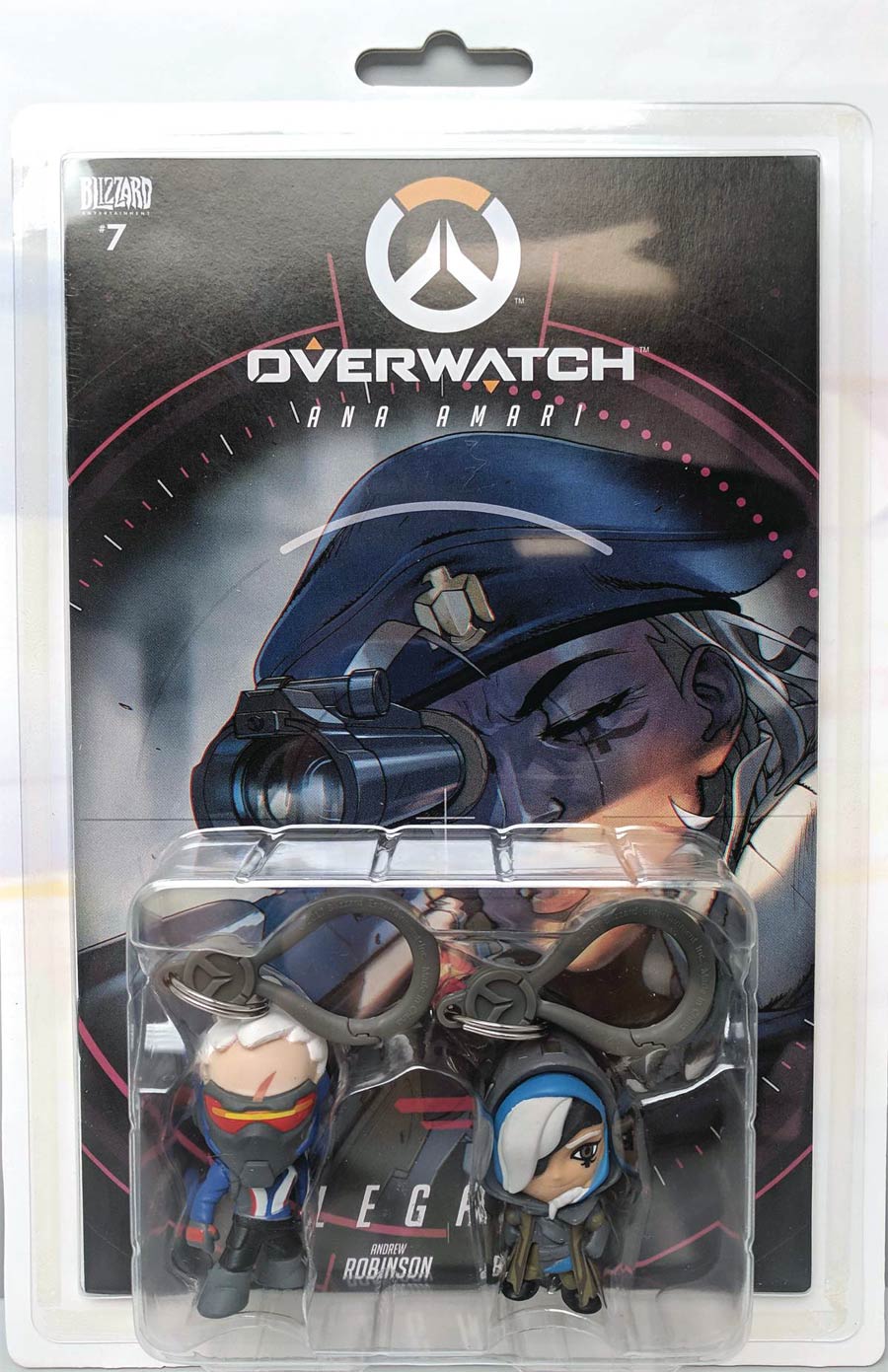 Overwatch Ana & Soldier 76 Comic Book 2-Pack Backpack Clip