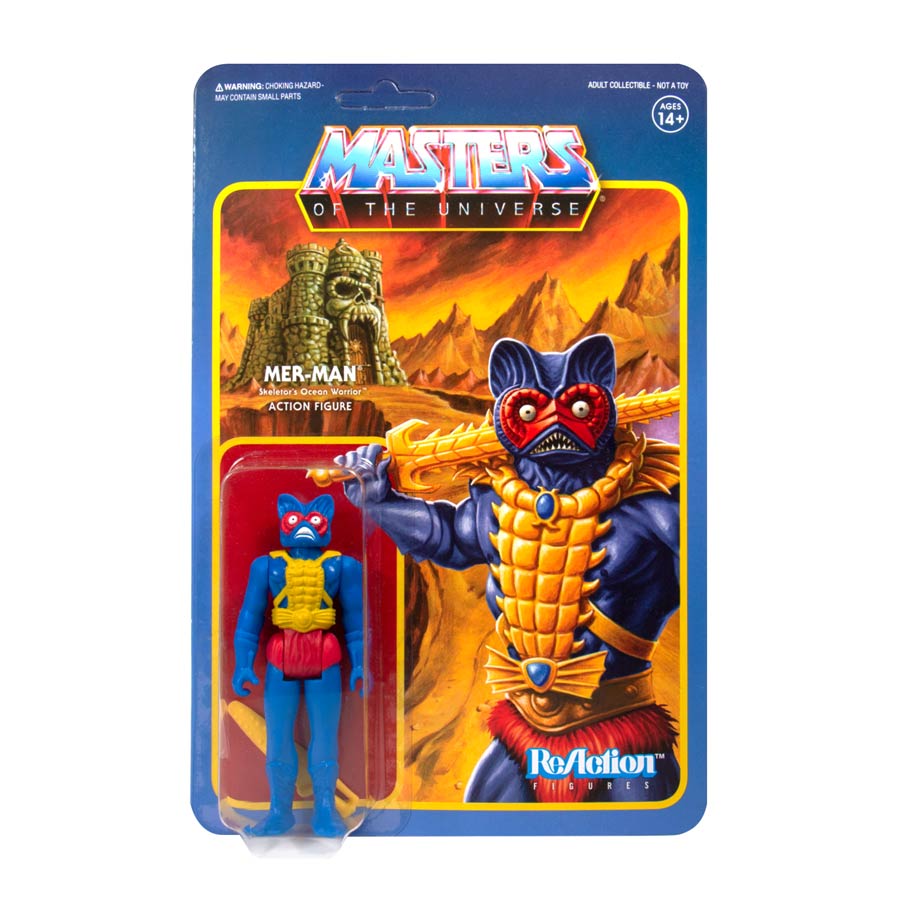 Masters Of The Universe ReAction Figure - Mer-Man (Carry Case Color)