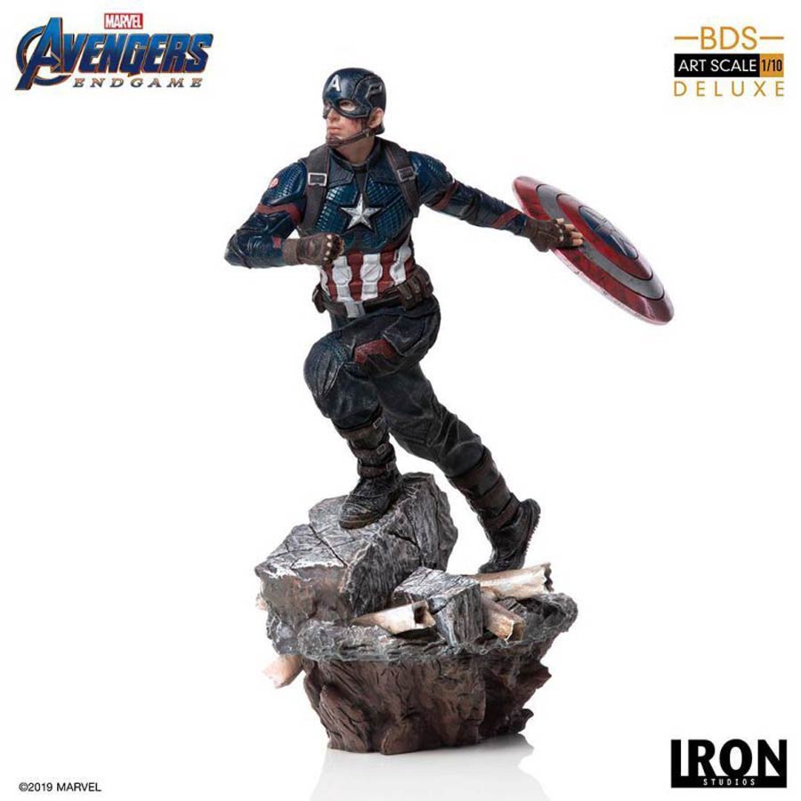 Avengers Endgame Captain America Deluxe 1/10 Scale Battle Diorama Art Scale Statue