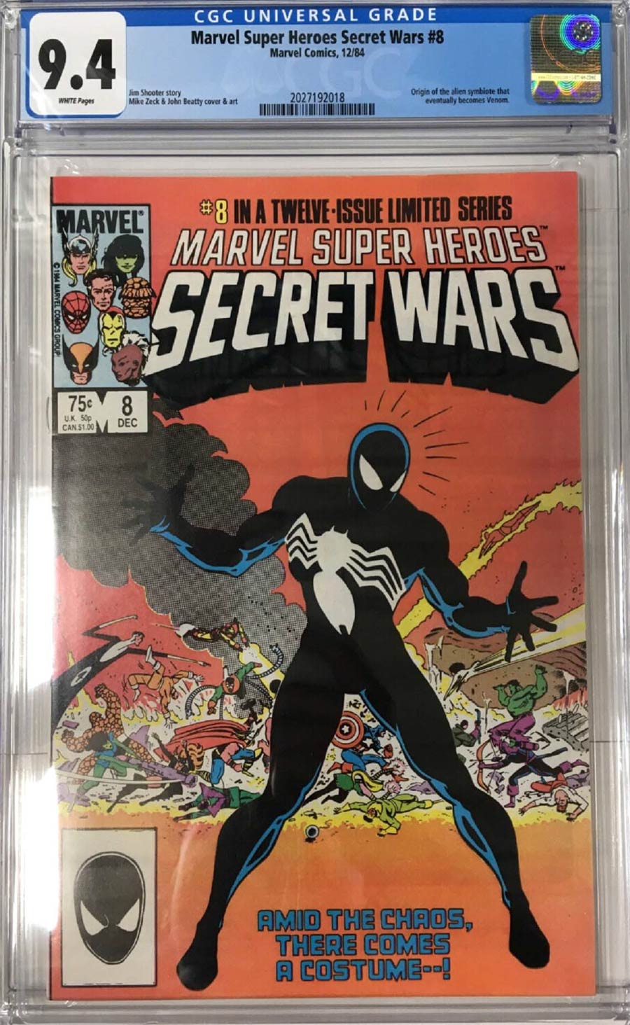 Marvel Super-Heroes Secret Wars #8 Cover E CGC 9.4