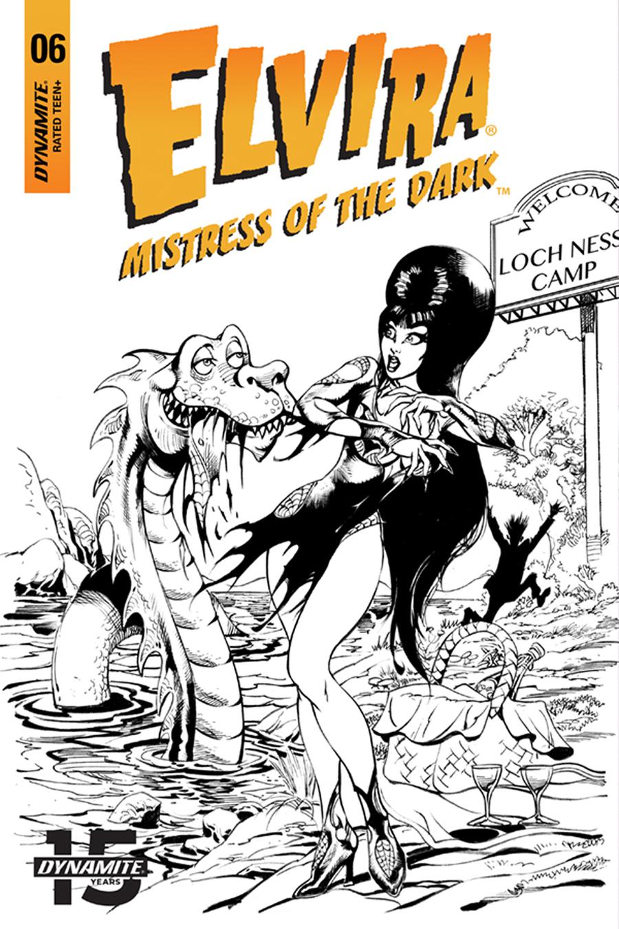 Elvira Mistress Of The Dark Vol 2 #6 Cover G Incentive Roberto Castro Black & White Cover
