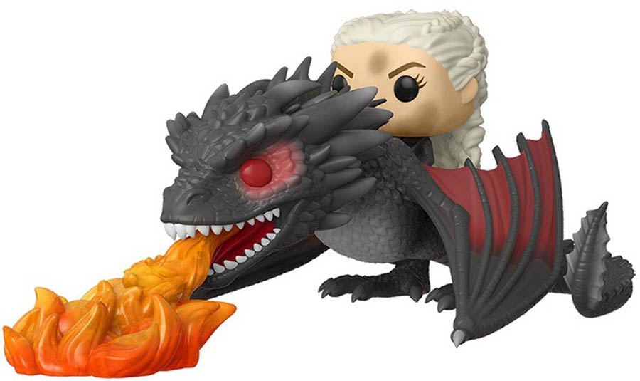 POP Rides Game Of Thrones Daenerys On Fiery Drogon Vinyl Figure