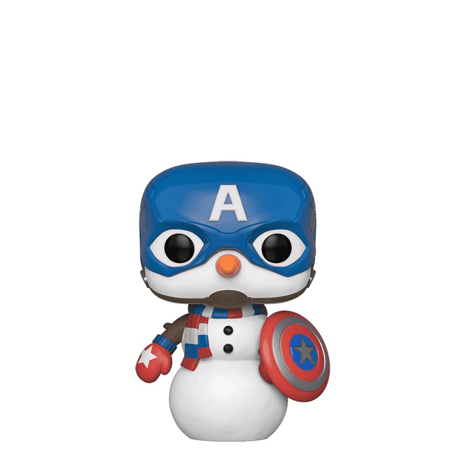 POP Marvel Holiday Captain America Vinyl Bobble Head