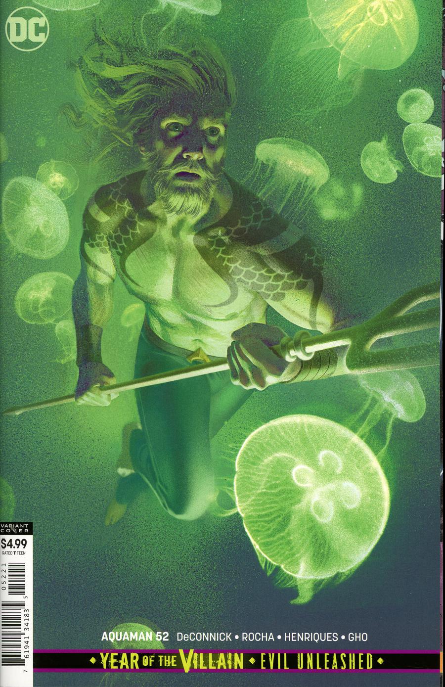 Aquaman Vol 6 #52 Cover B Variant Joshua Middleton Card Stock Cover (Year Of The Villain Evil Unleashed Tie-In)