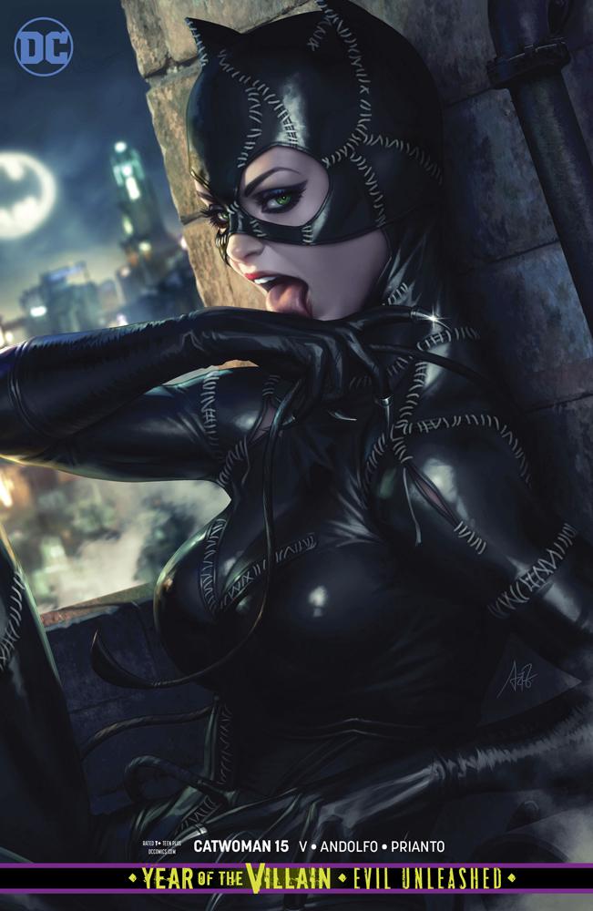 Catwoman Vol 5 #15 Cover B Variant Stanley Artgerm Lau Card Stock Cover (Year Of The Villain Evil Unleashed Tie-In)