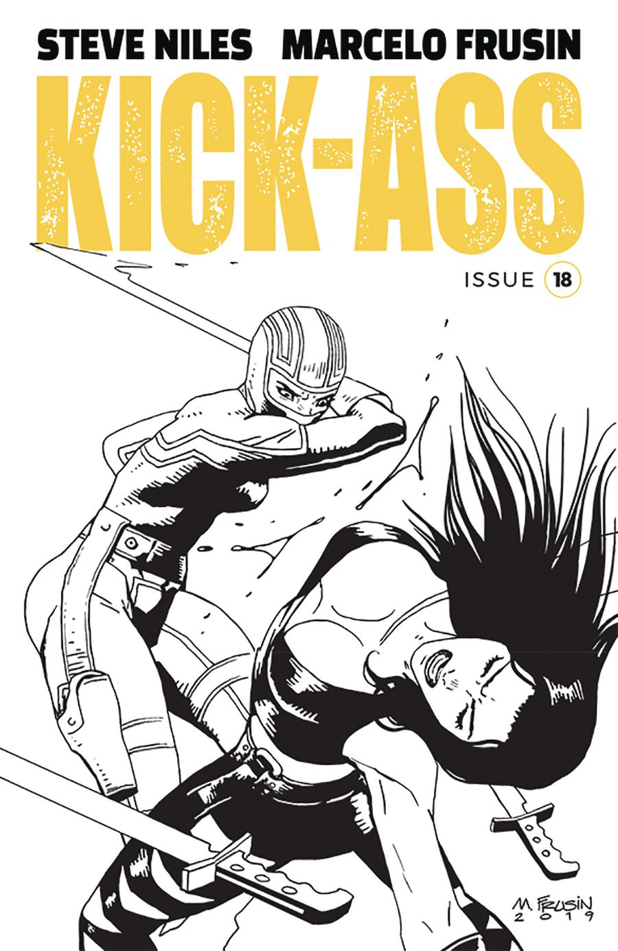 Kick-Ass Vol 4 #18 Cover B Variant Marcelo Frusin Sketch Cover
