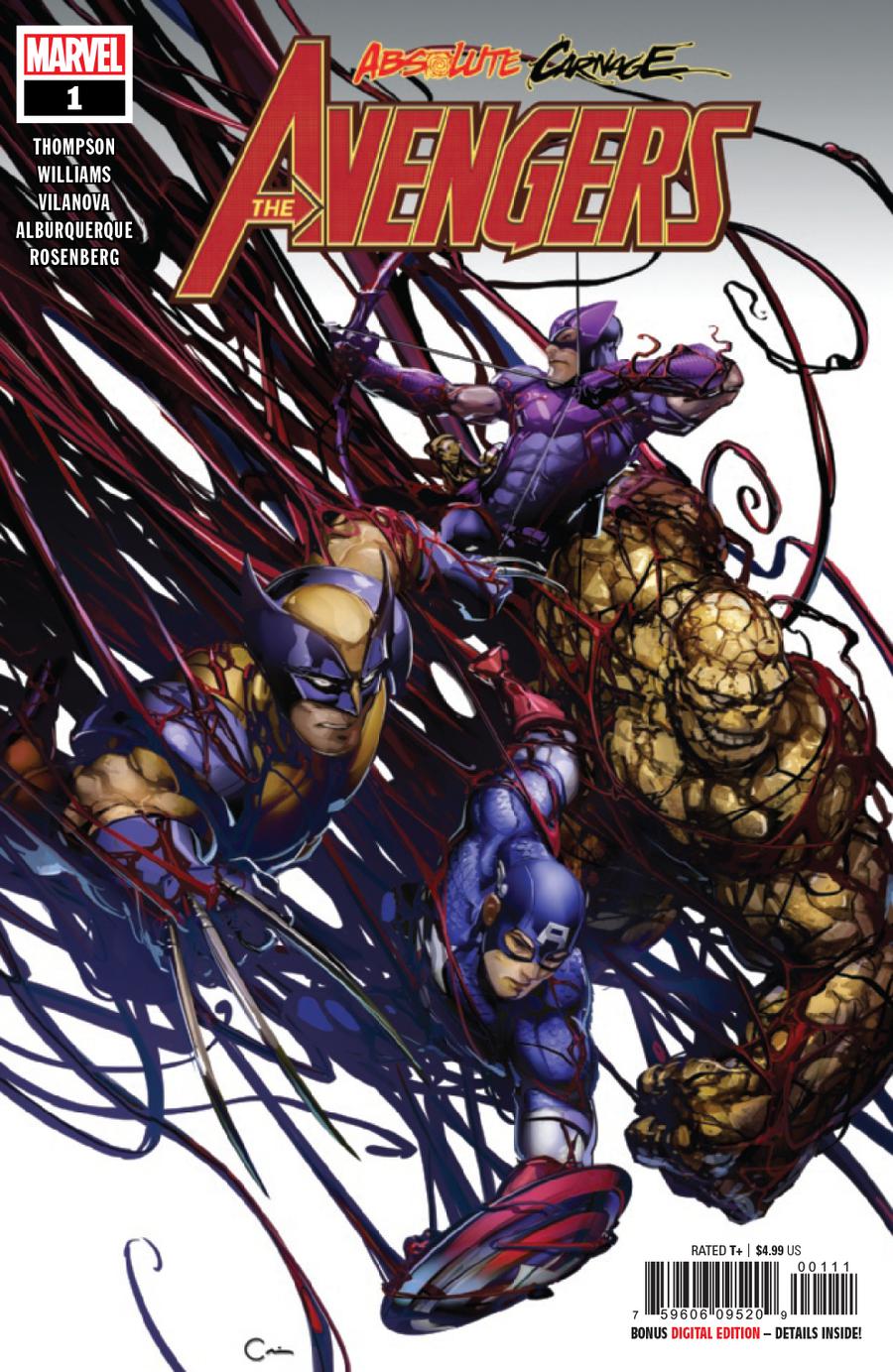 Absolute Carnage Avengers #1 Cover A Regular Clayton Crain Cover