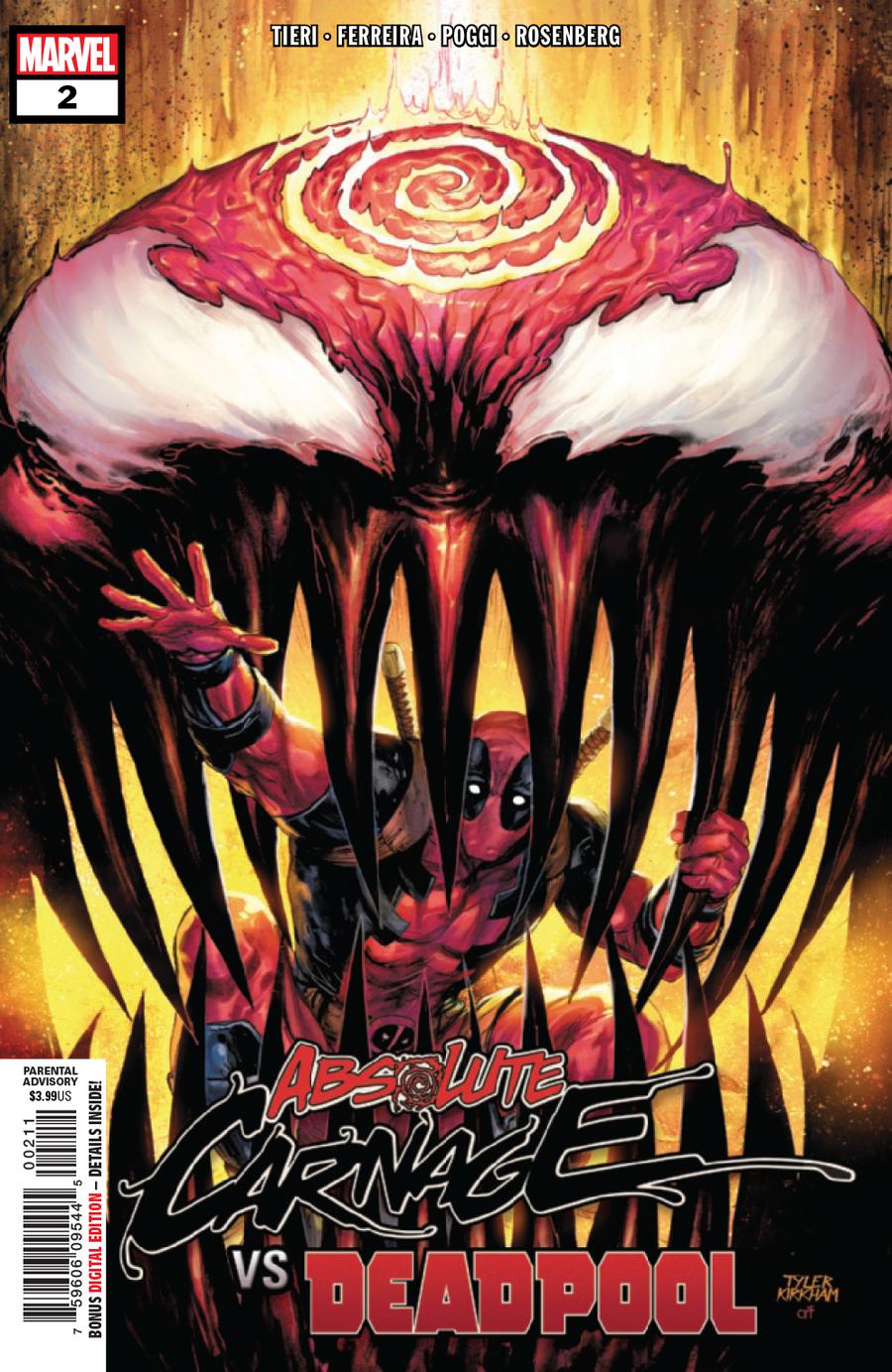 Absolute Carnage vs Deadpool #2 Cover A 1st Ptg Regular Tyler Kirkham Cover