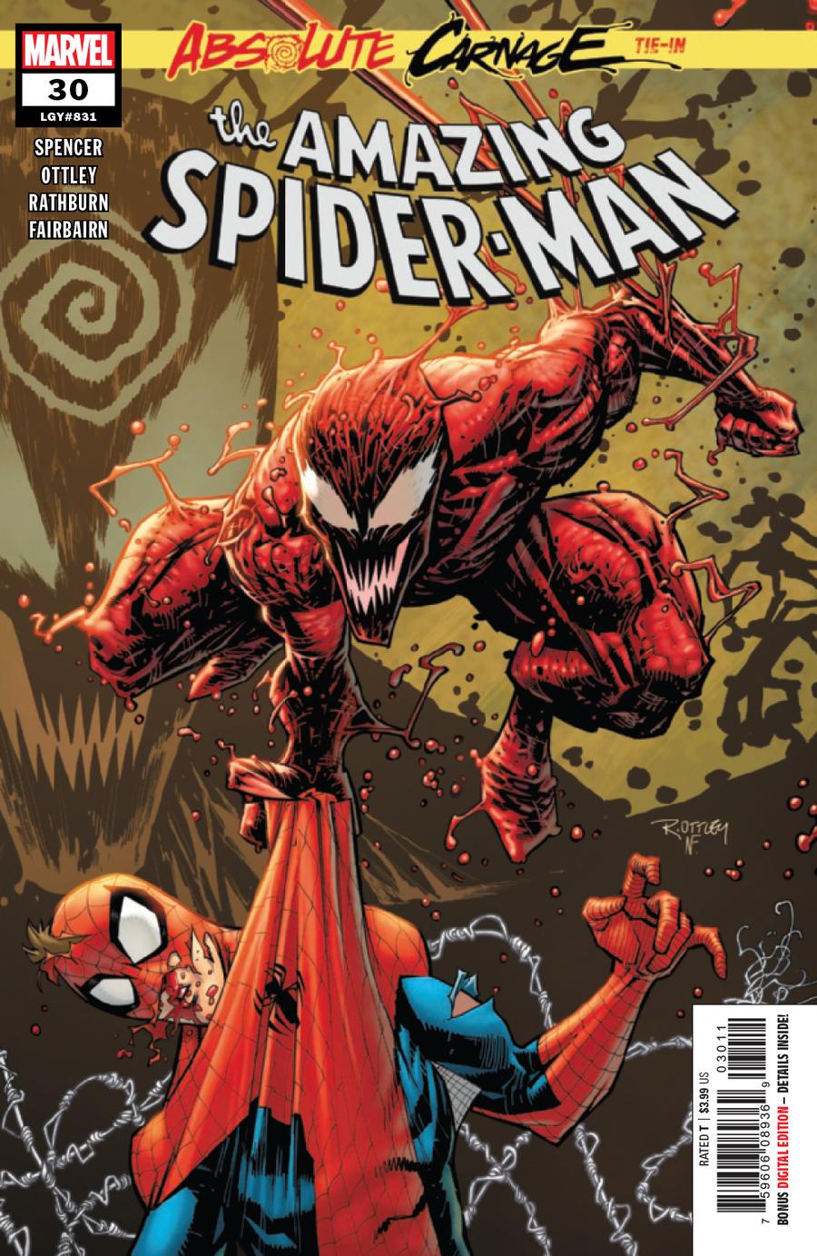 Amazing Spider-Man Vol 5 #30 Cover A 1st Ptg Regular Ryan Ottley Cover (Absolute Carnage Tie-In)