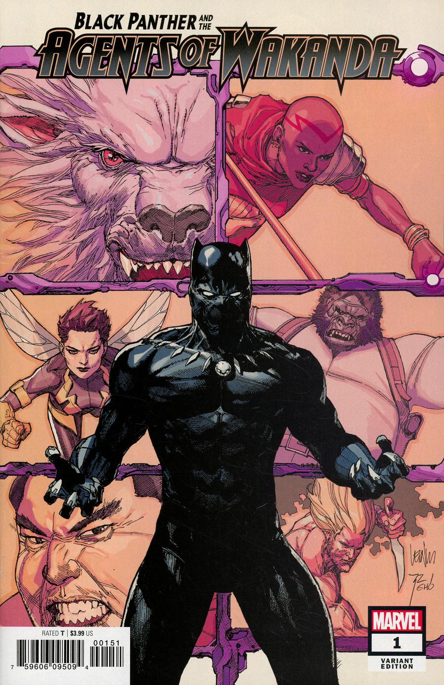 Black Panther And The Agents Of Wakanda #1 Cover B Variant Leinil Francis Yu Cover