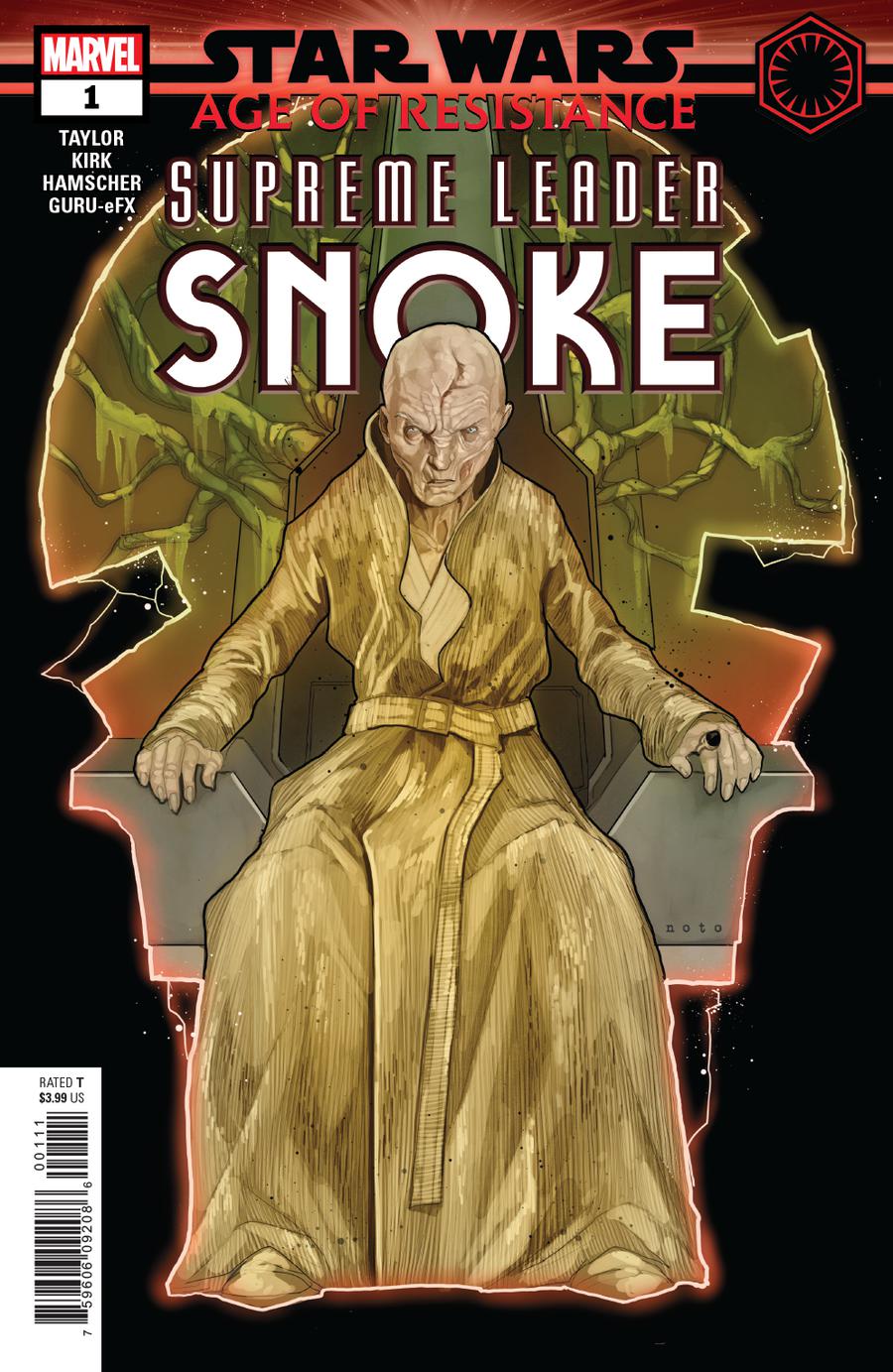 Star Wars Age Of Resistance Supreme Leader Snoke #1 Cover A Regular Phil Noto Cover
