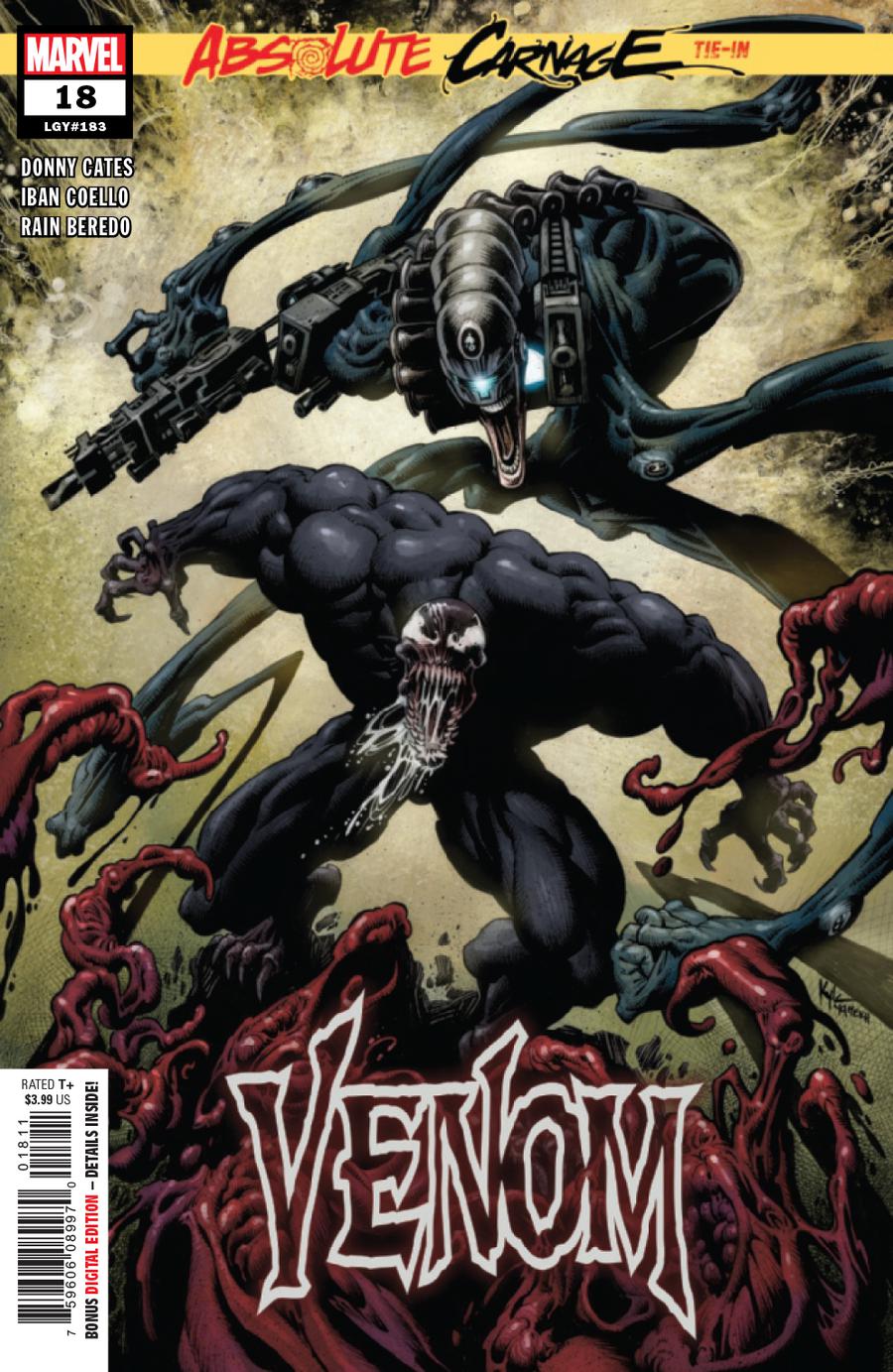 Venom Vol 4 #18 Cover A 1st Ptg Regular Kyle Hotz Cover (Absolute Carnage Tie-In)