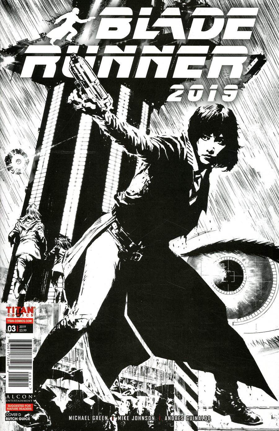 Blade Runner 2019 #3 Cover D Variant Butch Guice Black & White Cover
