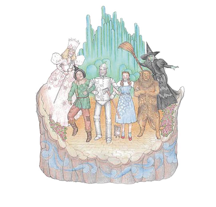 Wizard Of Oz Carved By Heart Statue Collection - Cast