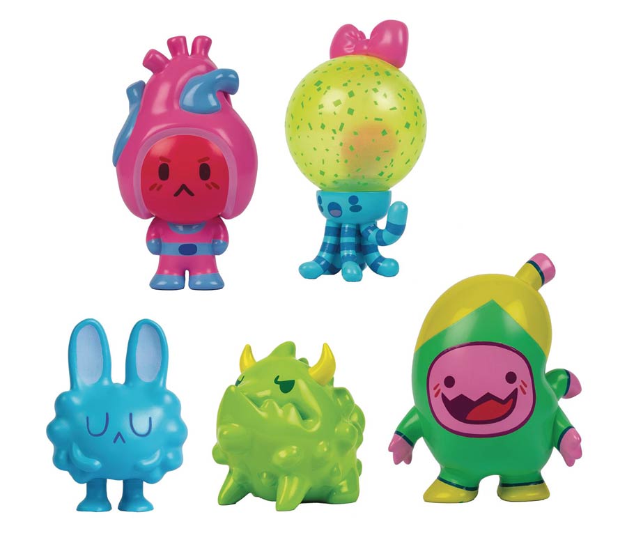 Organauts Mighties 5-Piece Vinyl Figure Assortment Case