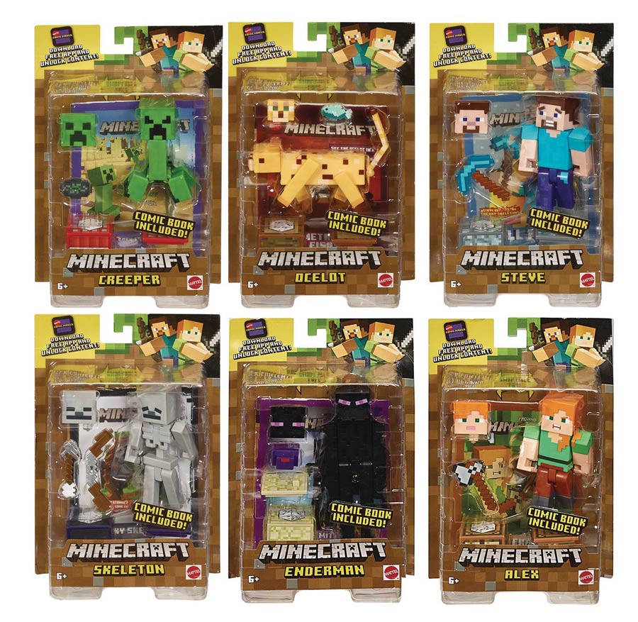 Minecraft Comic Maker Action Figure Assortment Case 201901