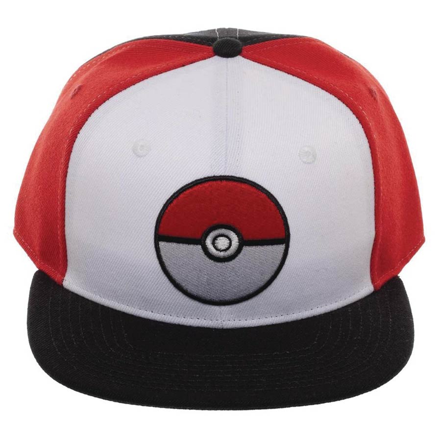 Pokemon Pokeball Colorblock Snapback Cap