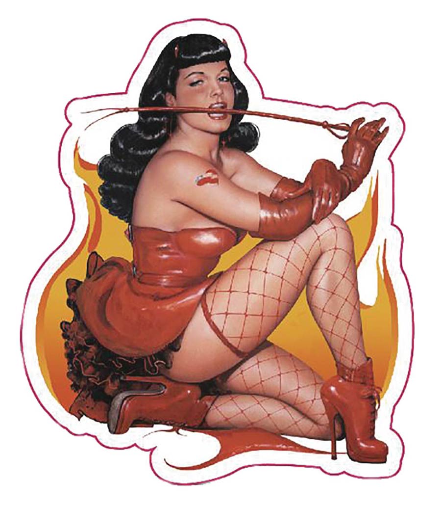 Bettie Page Enamel Pin - Dont Tread On Me