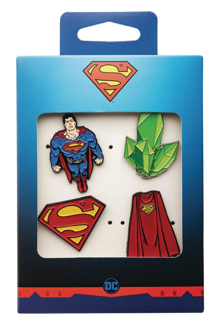 DC Heroes 4-Piece Boxed Pin Set - Superman