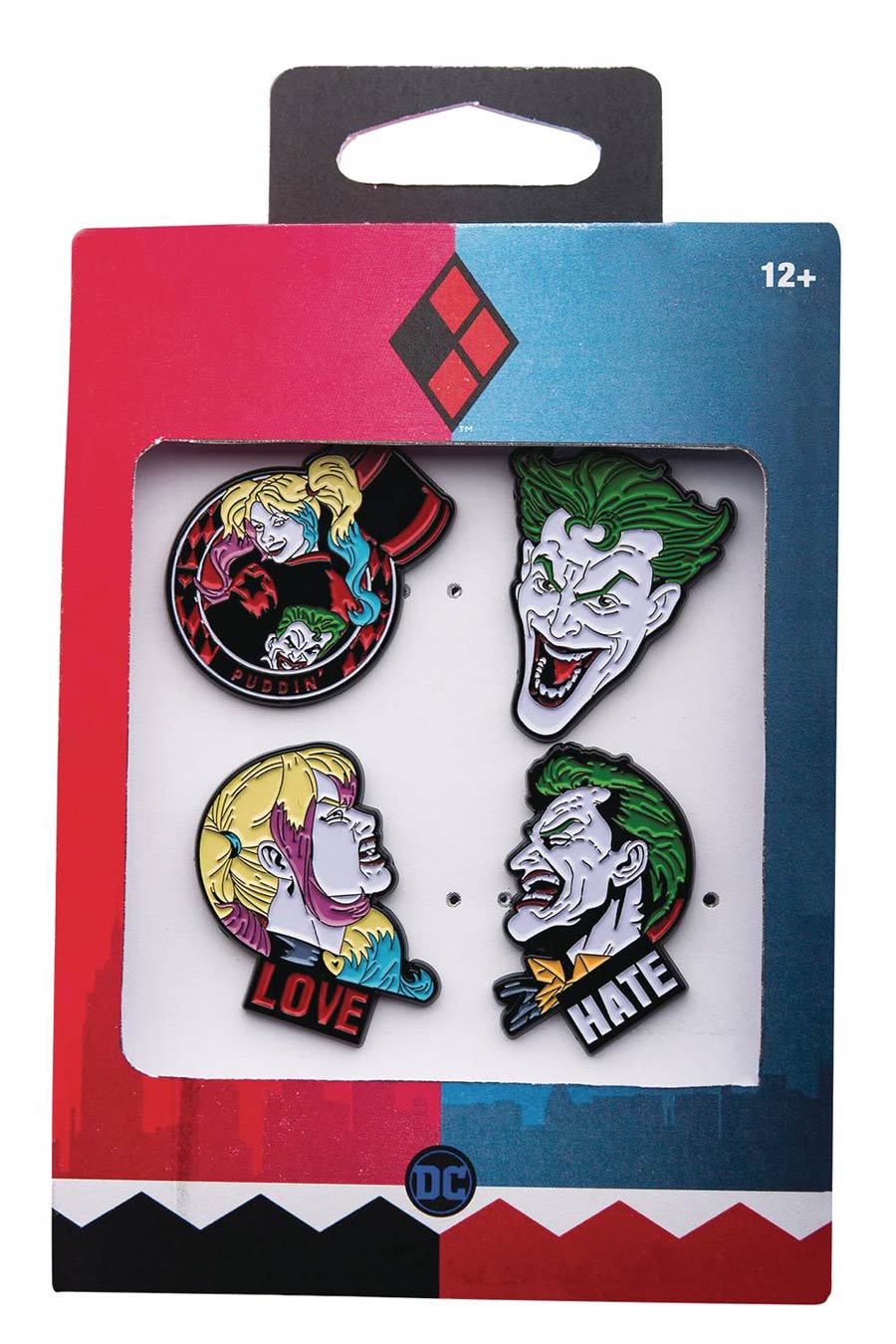 DC Heroes 4-Piece Boxed Pin Set - Joker And Harley Quinn
