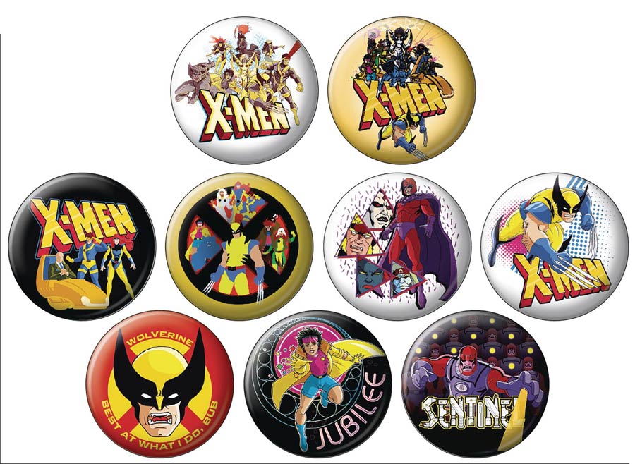 X-Men Cartoon Button 144-Piece Display