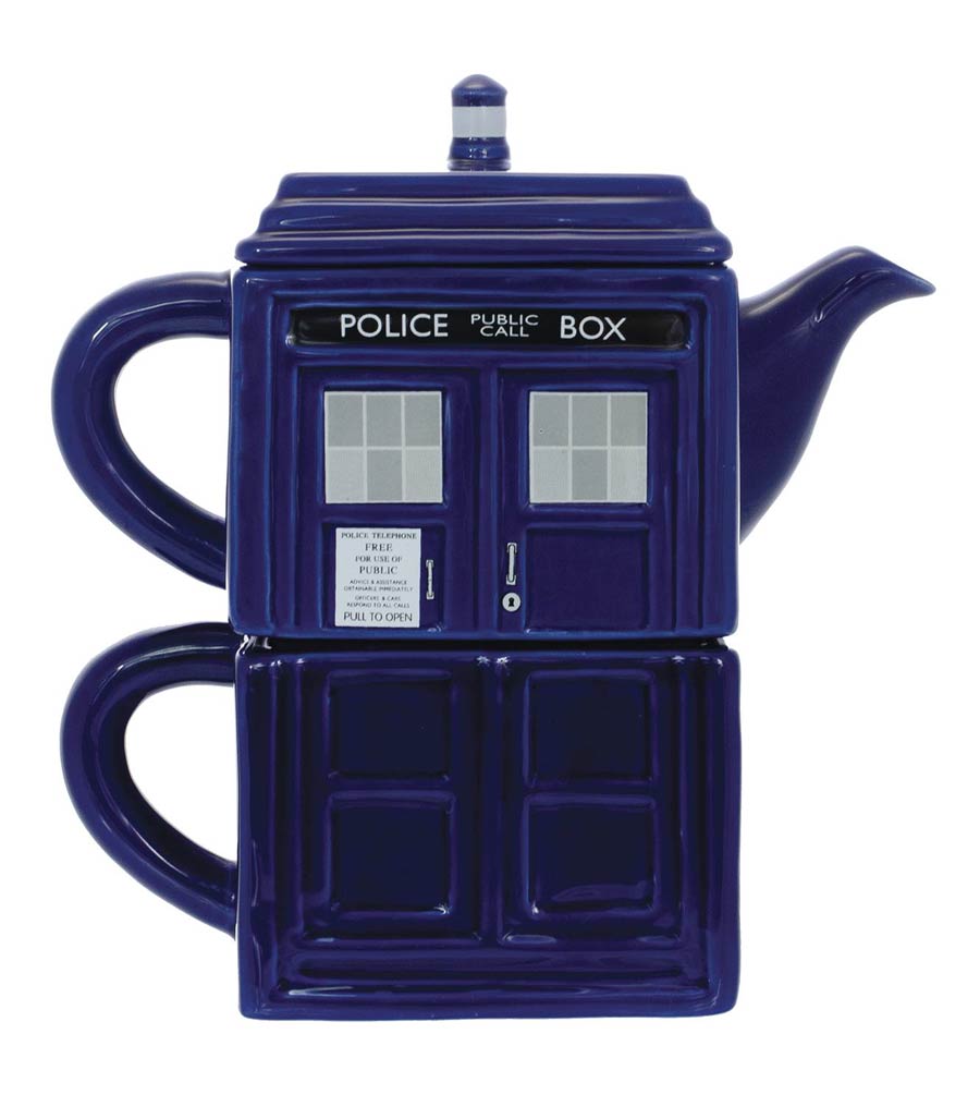Doctor Who Tea-4-One Stacking TARDIS Mug Set