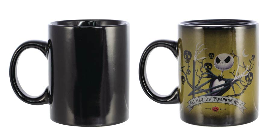 Nightmare Before Christmas Heat Reveal Mug - All Hail King Jack Black