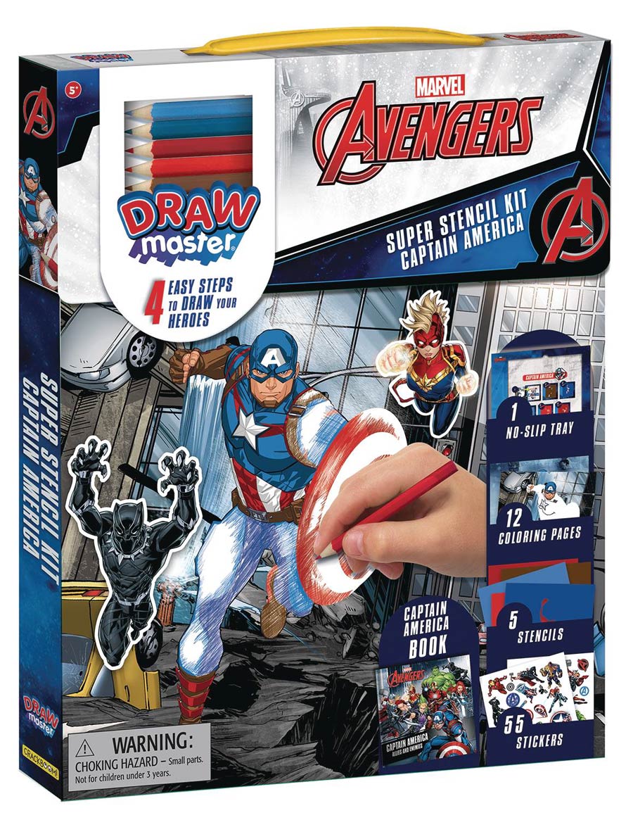 Marvel Drawmaster Stencil Kit - Captain America