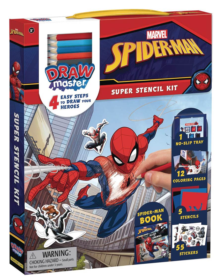 Marvel Drawmaster Stencil Kit - Spider-Man