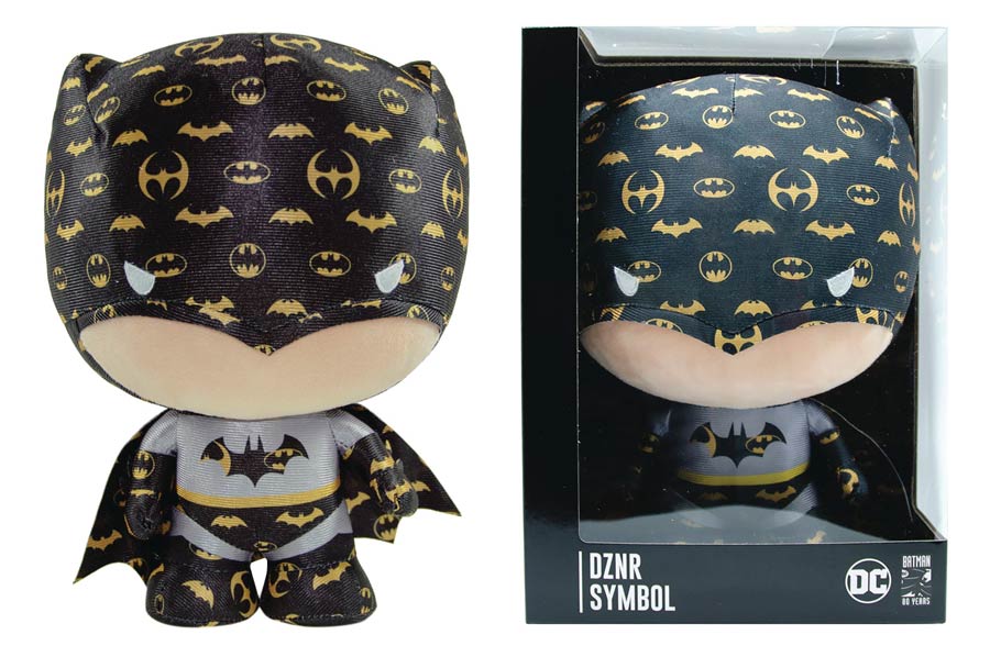 DC Comics Chibi DZNR Series 10-Inch Batman Plush - Symbol Collage Batman