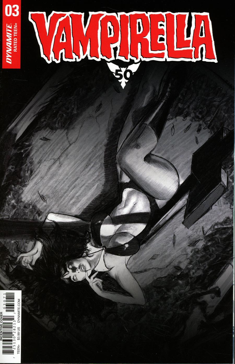 Vampirella Vol 8 #3 Cover J Incentive Fay Dalton Black & White Cover