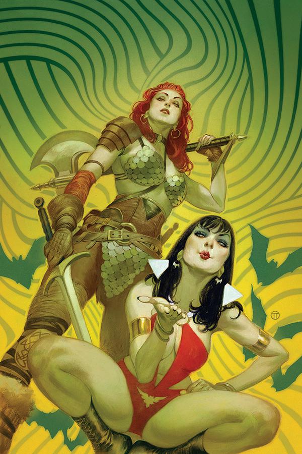 Vampirella Red Sonja #1 Cover R High-End Julian Totino Tedesco Virgin Cover