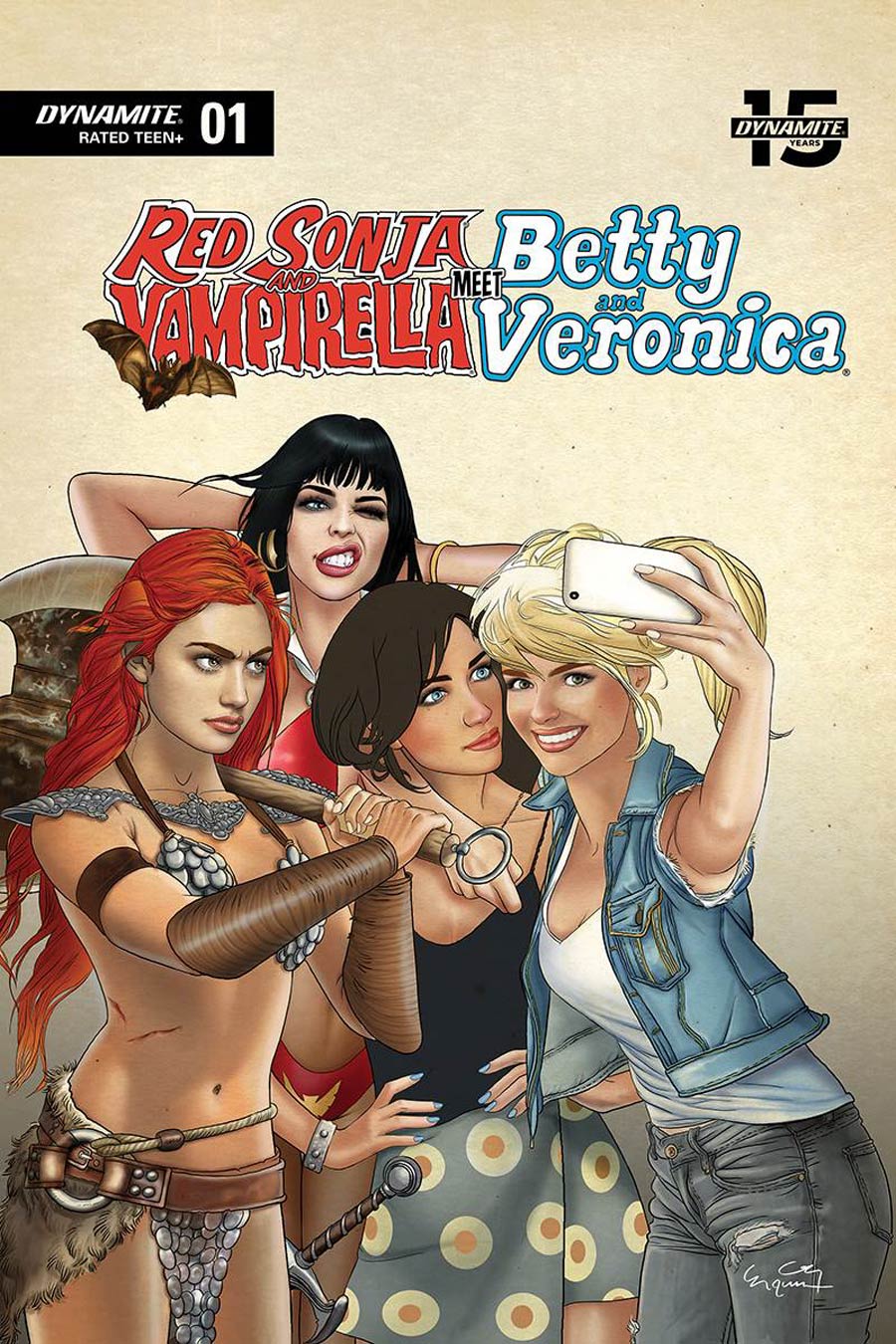 Red Sonja And Vampirella Meet Betty And Veronica #1 Cover W Limited Selfie Variant Cover