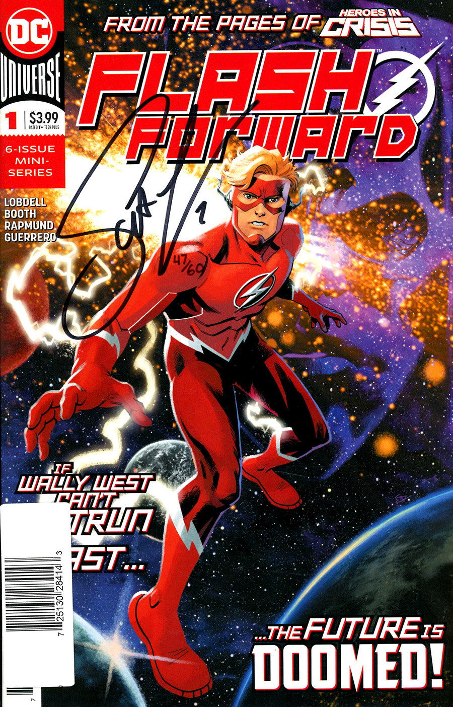 Flash Forward #1 Cover D DF Signed By Scott Lobdell