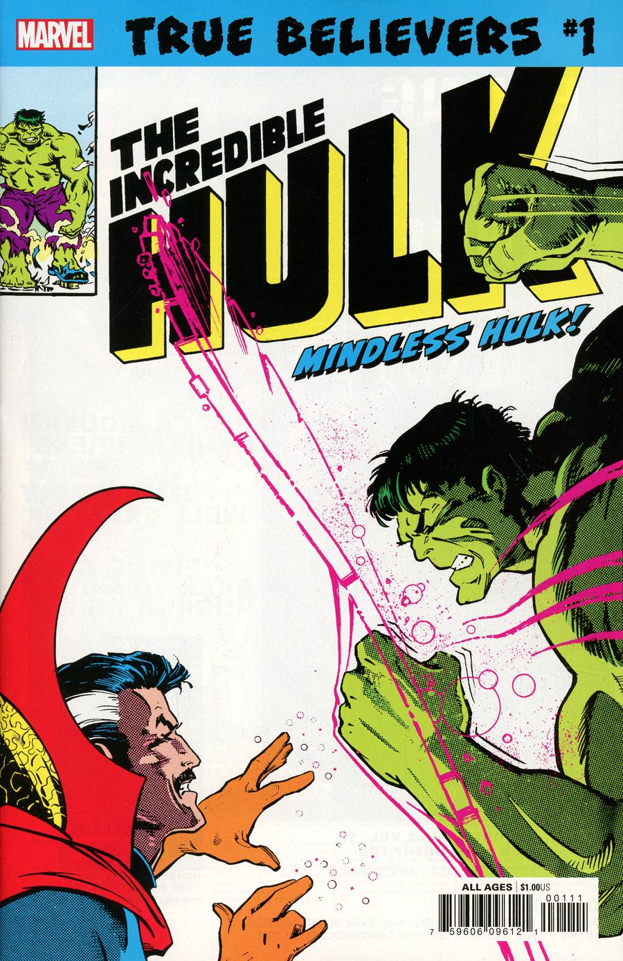 True Believers Hulk Mindless Hulk #1