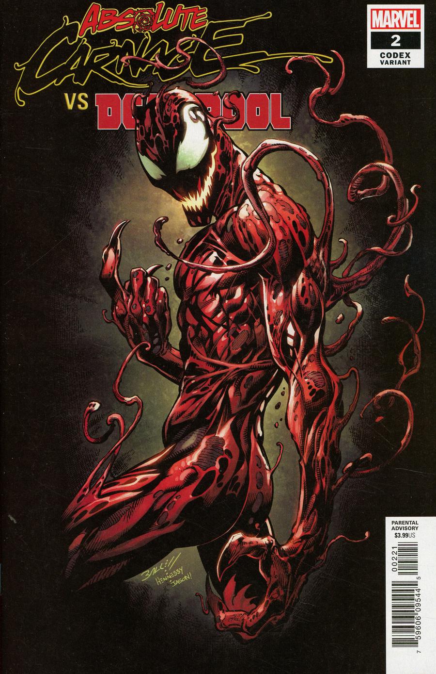 Absolute Carnage vs Deadpool #2 Cover C Incentive Mark Bagley Codex Variant Cover
