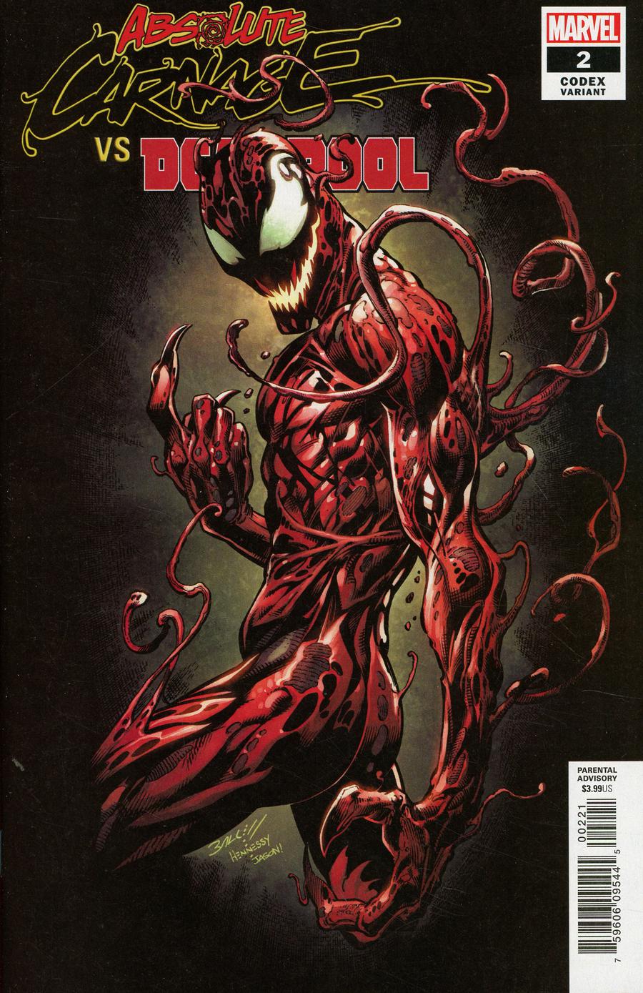 Absolute Carnage vs Deadpool #2 Cover C Incentive Mark Bagley Codex Variant Cover