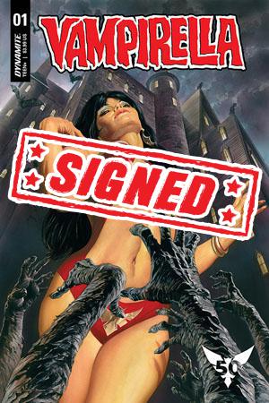 Vampirella Vol 8 #1 Cover Z-D Variant Alex Ross Cover Signed By Christopher Priest