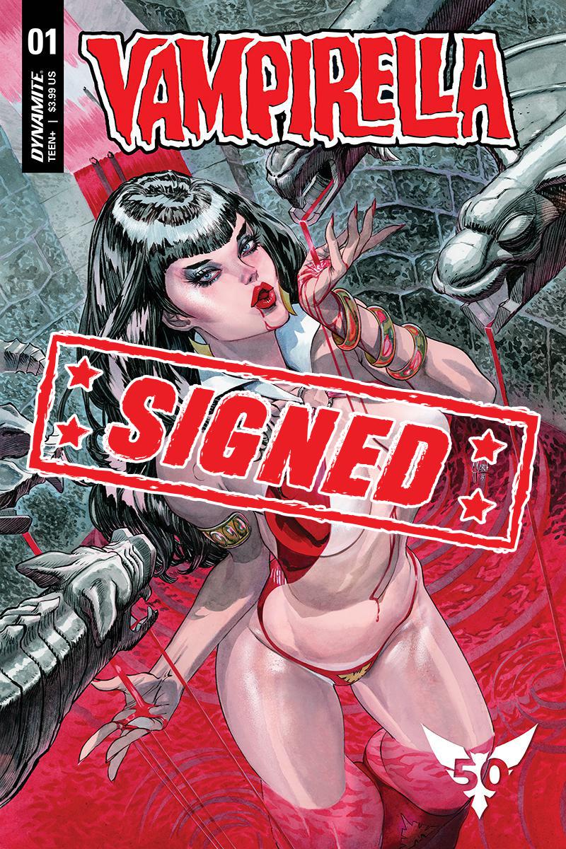 Vampirella Vol 8 #1 Cover Z-F Variant Guillem March Cover Signed By Christopher Priest