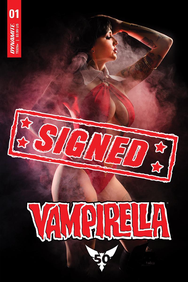 Vampirella Vol 8 #1 Cover Z-G Variant Cosplay Photo Cover Signed By Christopher Priest