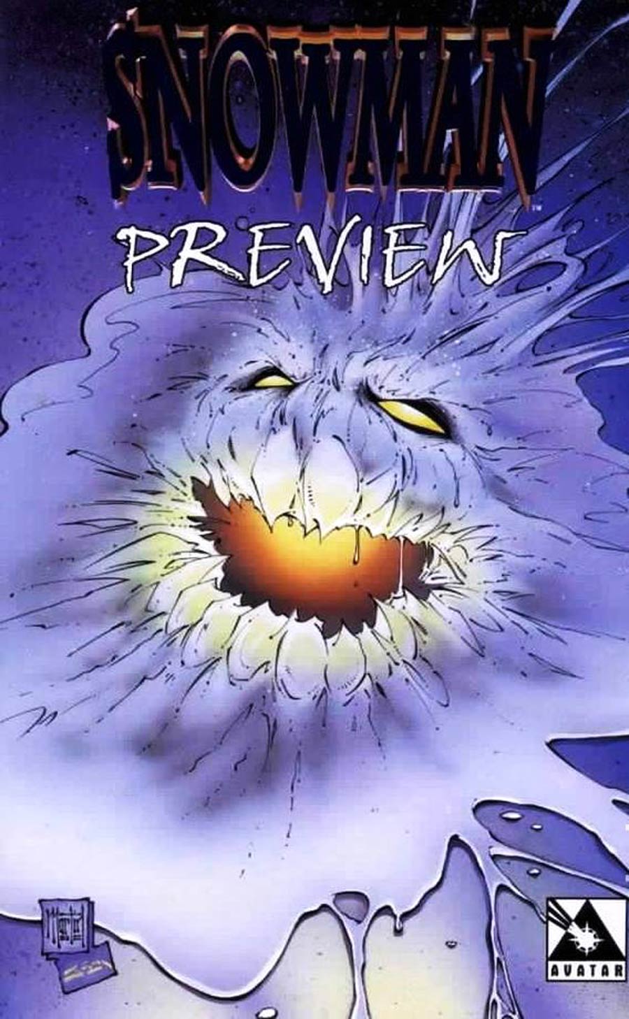 Snowman Preview Cover A Blue Foil Edition