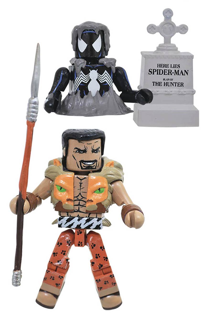 Marvel Minimates Series 77 Spider-Man Black Costume Spider-Man & Kraven The Hunter 2-Pack