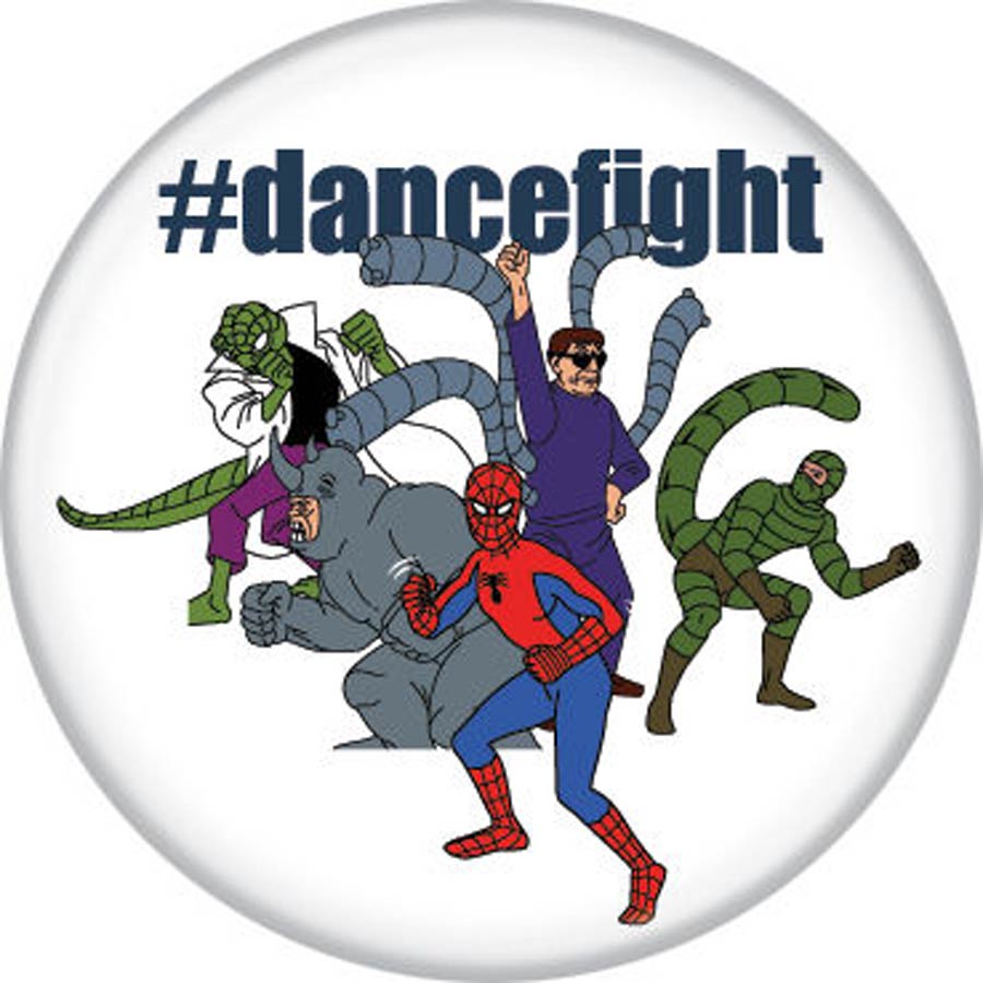 Spider-Man 60s Cartoon 1.25-inch Button - Dancefight (87384)