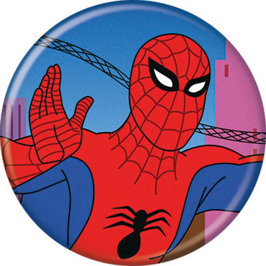 Spider-Man 60s Cartoon 1.25-inch Button - Waving (87389)