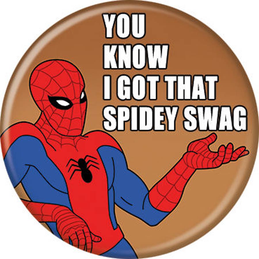 Spider-Man 60s Cartoon 1.25-inch Button - Spidey Swag (87393)